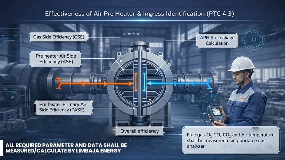 Effectiveness of Air Pre heater & Ingress identification (PTC 4.3)