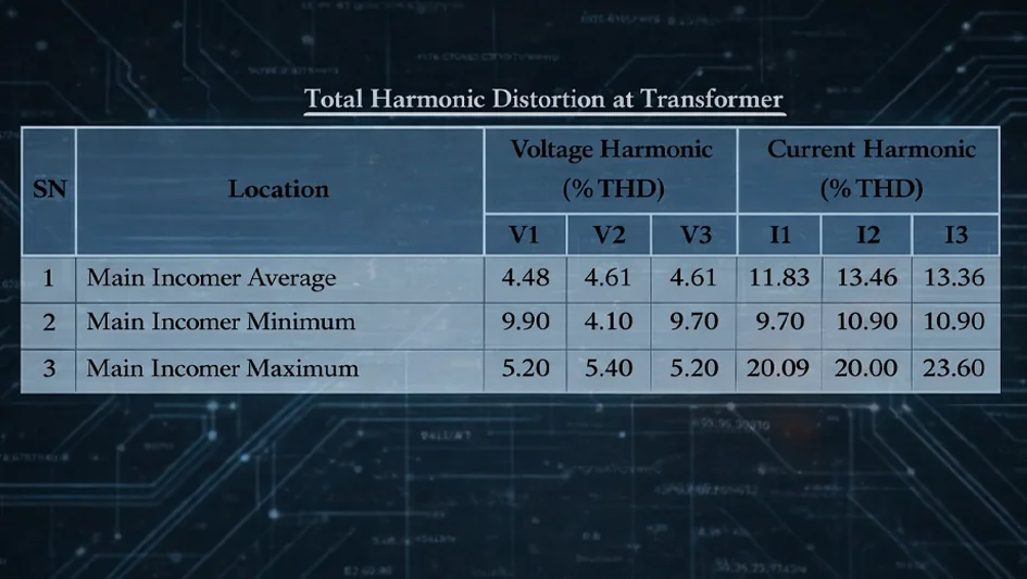 Total Harmonic Distortion at Transformer